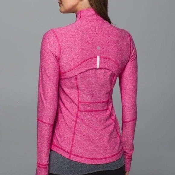 Lululemon athletica herringbone base runner 1/2 zip raspberry pullover jacket 8 - Picture 8 of 11